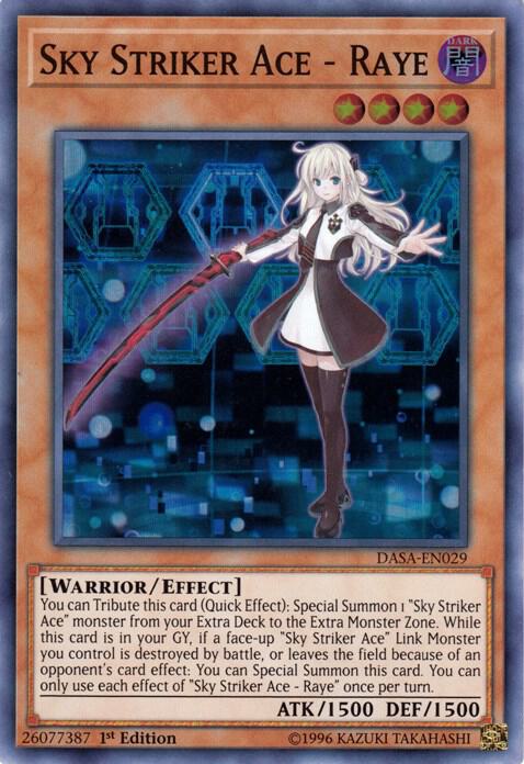 Sky Striker Ace - Raye DASA-EN029 card from Dark Saviors