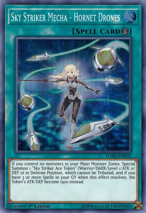 Sky Striker Mecha - Hornet Drones DASA-EN033 card from Dark Saviors