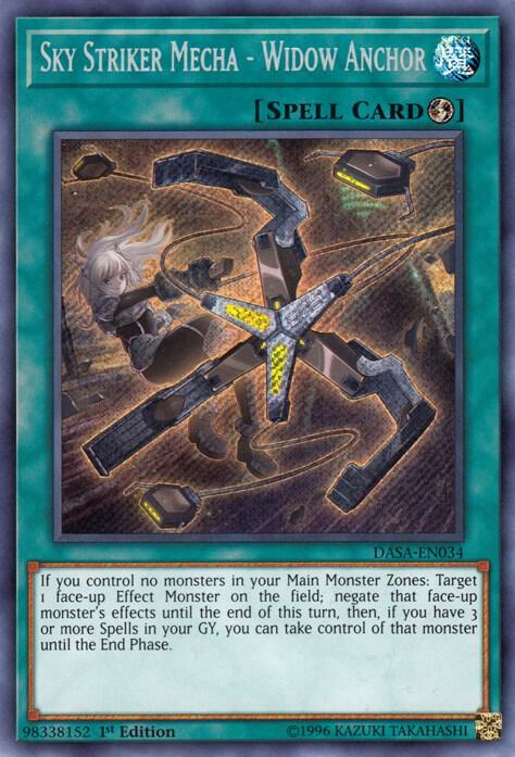 Sky Striker Mecha - Widow Anchor DASA-EN034 card from Dark Saviors