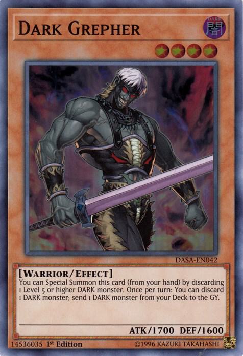 Dark Grepher DASA-EN042 card from Dark Saviors