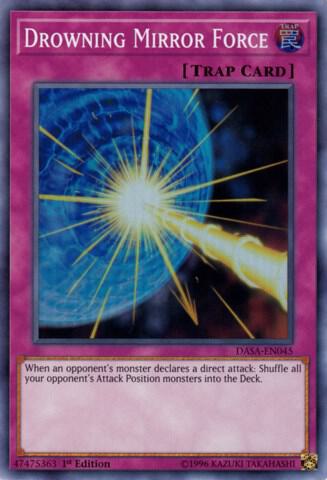 Drowning Mirror Force DASA-EN045 card from Dark Saviors