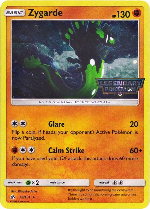 Zygarde - 72/131 (Cosmos Holo) 072/131 card from Miscellaneous Cards & Products