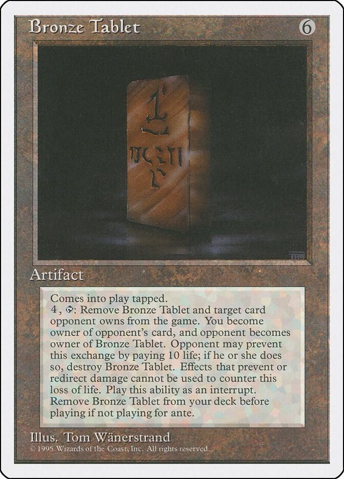 Bronze Tablet card from Fourth Edition