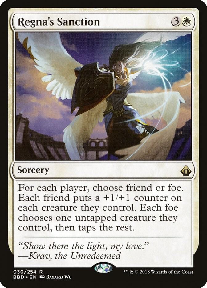 Regna's Sanction 30 card from Battlebond