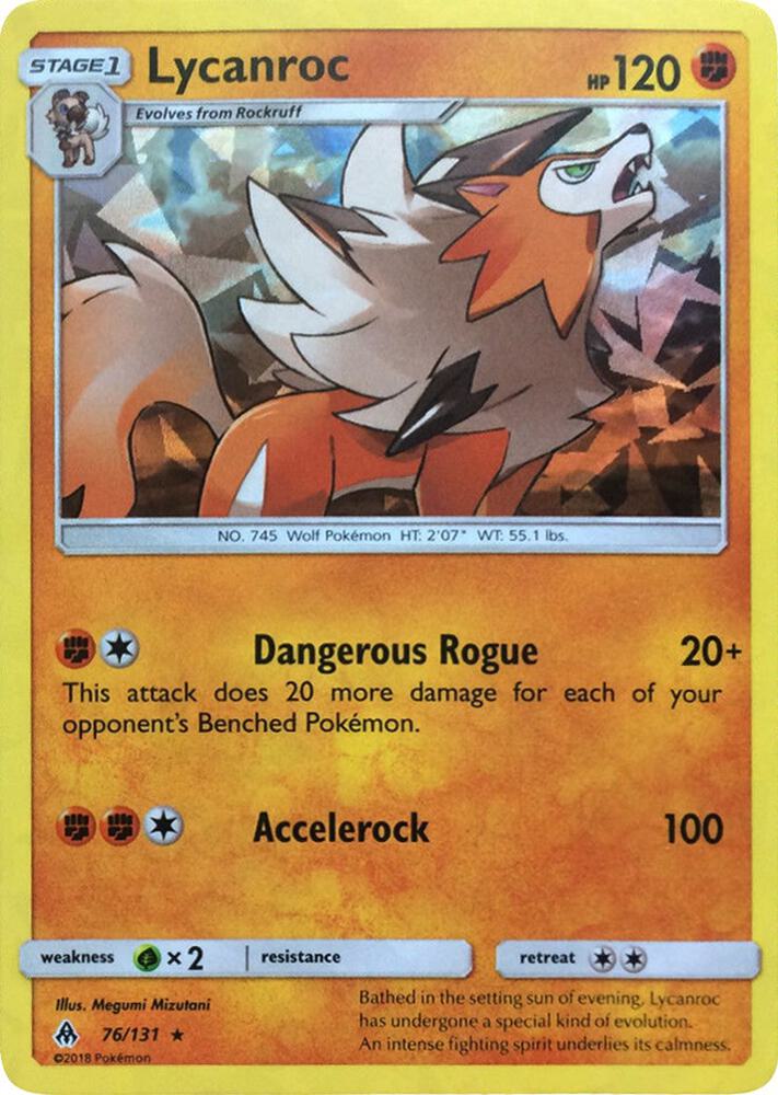 Lycanroc - 76/131 (SM Forbidden Light) 076/131 card from Deck Exclusives