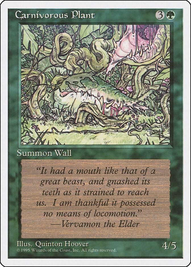 Carnivorous Plant card from Fourth Edition