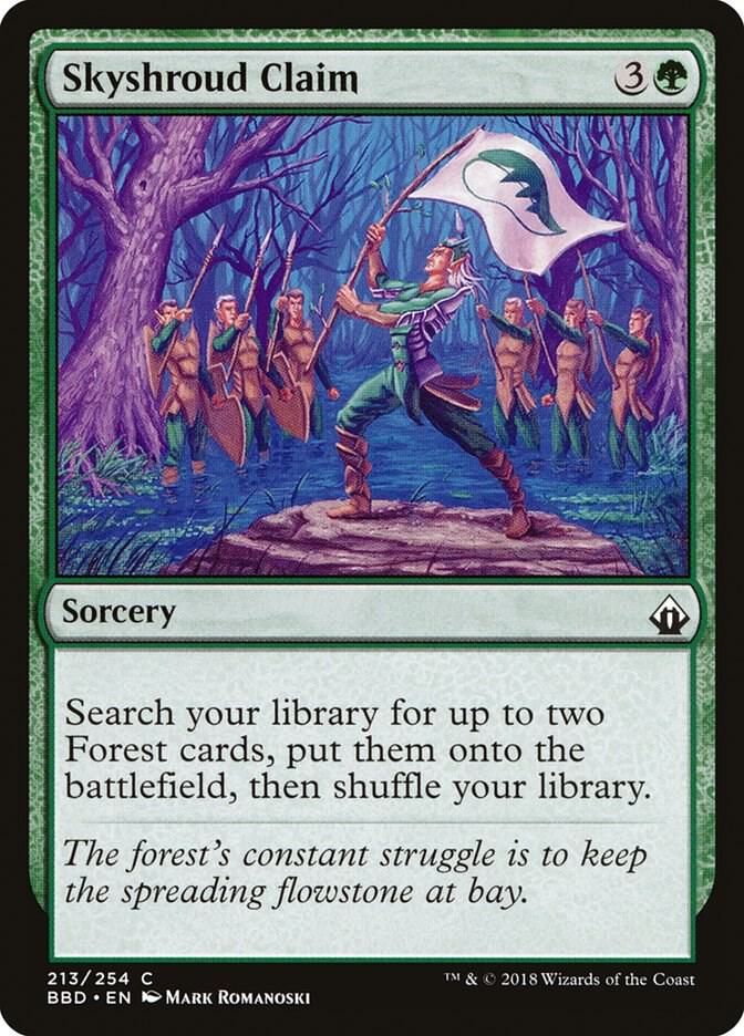 Skyshroud Claim 213 card from Battlebond
