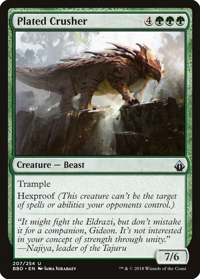 Plated Crusher 207 card from Battlebond