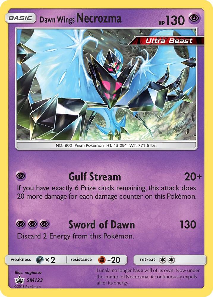 Dawn Wings Necrozma SM123 card from SM Promos