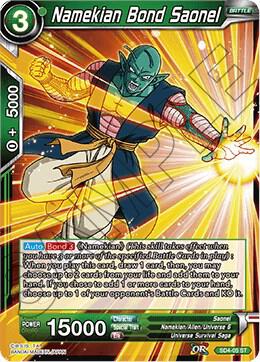Namekian Bond Saonel SD4-05 card from Colossal Warfare