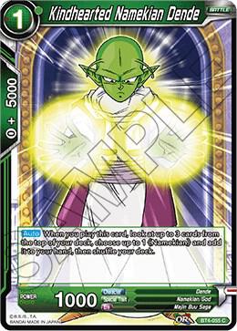 Kindhearted Namekian Dende BT4-055 card from Colossal Warfare
