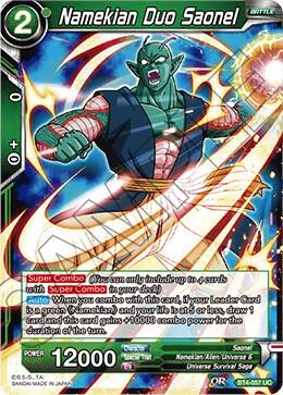 Namekian Duo Saonel BT4-057 card from Colossal Warfare