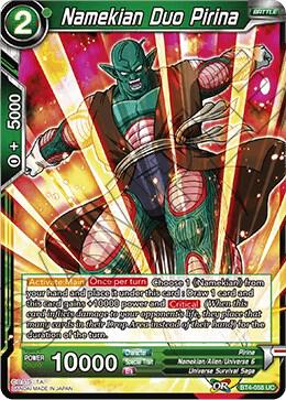 Namekian Duo Pirina BT4-058 card from Colossal Warfare