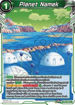 Planet Namek BT4-069 card from Colossal Warfare