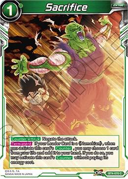 Sacrifice BT4-070 card from Colossal Warfare