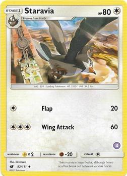 Staravia (4) 82/111 card from SM Trainer Kit: Alolan Sandslash & Alolan Ninetales