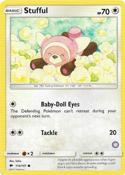 Stufful (12) 110/147 card from SM Trainer Kit: Alolan Sandslash & Alolan Ninetales