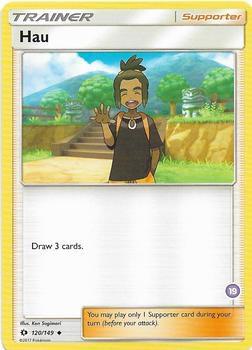 Hau (19) (Alolan Sandslash Half-Deck) 120/149 card from SM Trainer Kit: Alolan Sandslash & Alolan Ninetales