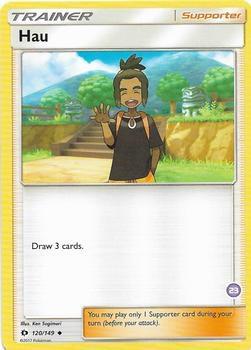 Hau (23) (Alolan Sandslash Half-Deck) 120/149 card from SM Trainer Kit: Alolan Sandslash & Alolan Ninetales