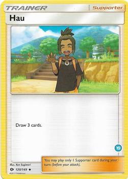 Hau (19) (Alolan Ninetales Half-Deck) 120/149 card from SM Trainer Kit: Alolan Sandslash & Alolan Ninetales