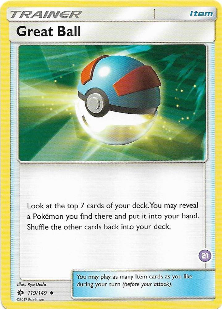 Great Ball (#21, Alolan Sandslash Half-Deck) 21/30 card from SM Trainer Kit: Alolan Sandslash & Alolan Ninetales