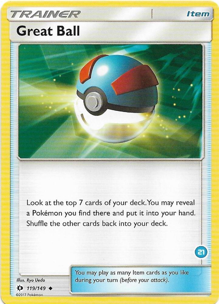 Great Ball (#21, Alolan Ninetales Half-Deck) 21/30 card from SM Trainer Kit: Alolan Sandslash & Alolan Ninetales