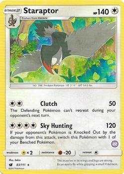 Staraptor (22) 83/111 card from SM Trainer Kit: Alolan Sandslash & Alolan Ninetales