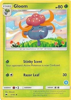 Gloom (6) 5/147 card from SM Trainer Kit: Alolan Sandslash & Alolan Ninetales