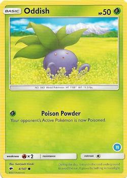 Oddish (11) 4/147 card from SM Trainer Kit: Alolan Sandslash & Alolan Ninetales
