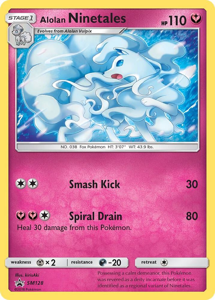 Alolan Ninetales SM128 card from SM Promos