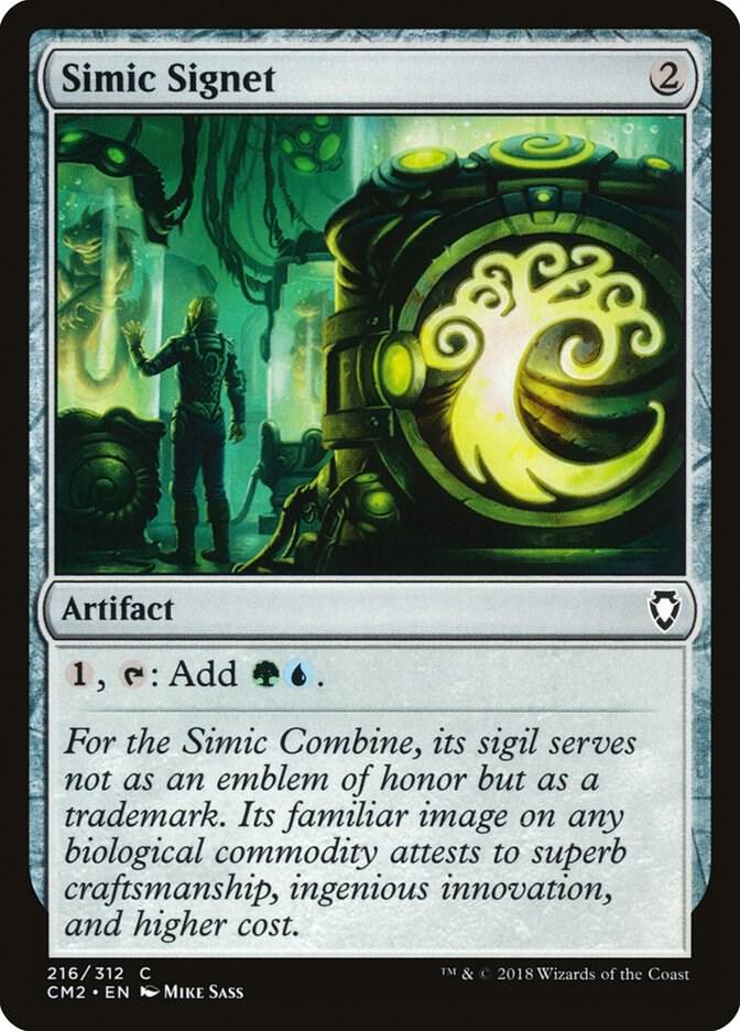Simic Signet 216 card from Commander Anthology Volume II
