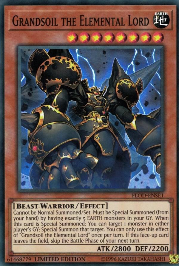 Grandsoil the Elemental Lord FLOD-ENSE1 card from Flames of Destruction