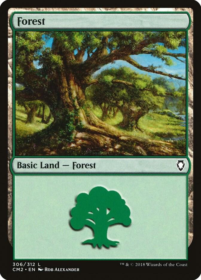 Forest 306 card from Commander Anthology Volume II