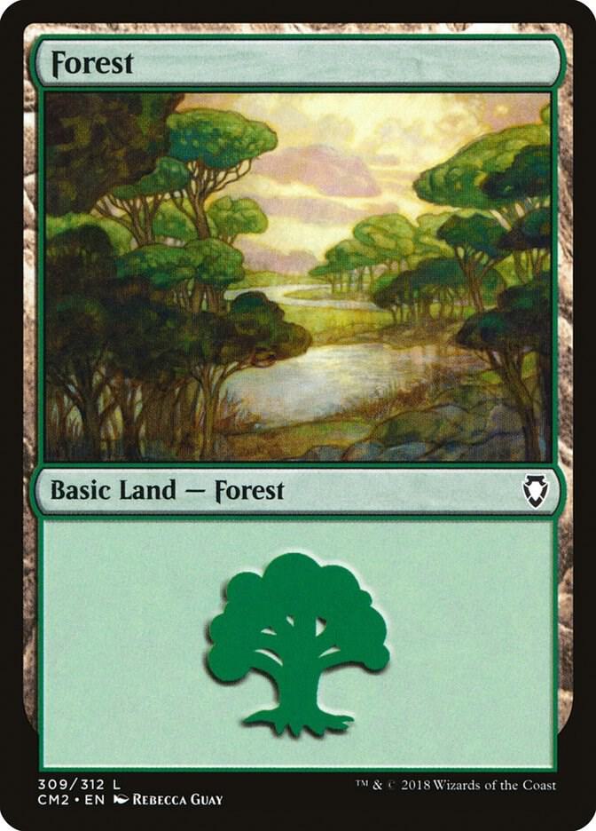 Forest 309 card from Commander Anthology Volume II