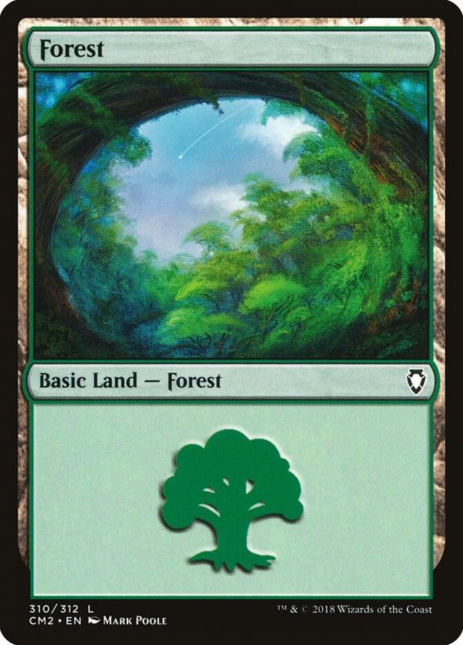 Forest 310 card from Commander Anthology Volume II