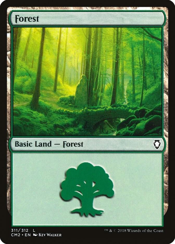 Forest 311 card from Commander Anthology Volume II