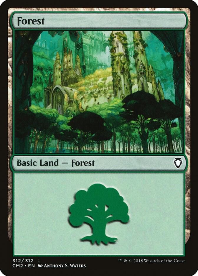 Forest 312 card from Commander Anthology Volume II