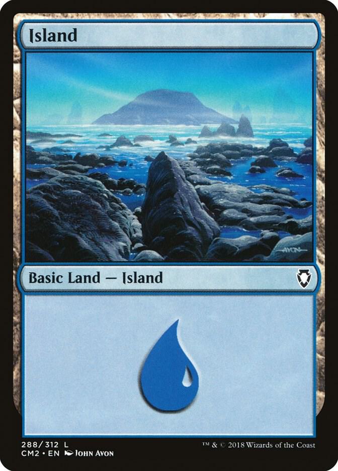 Island 288 card from Commander Anthology Volume II