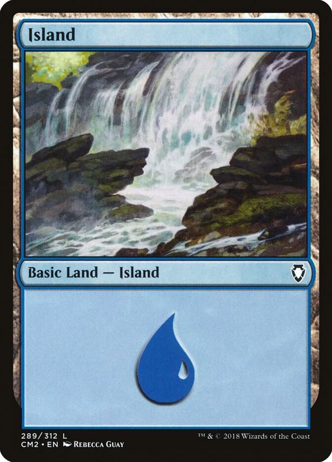 Island 289 card from Commander Anthology Volume II