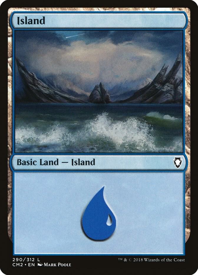 Island 290 card from Commander Anthology Volume II
