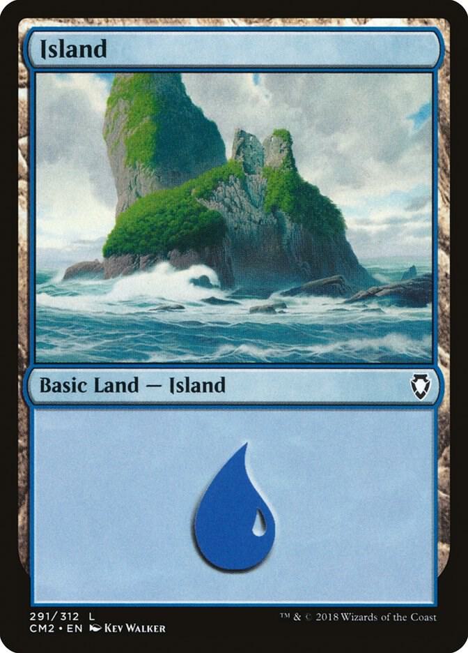 Island 291 card from Commander Anthology Volume II