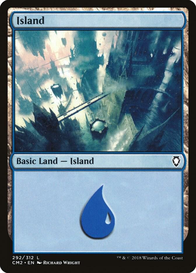 Island 292 card from Commander Anthology Volume II