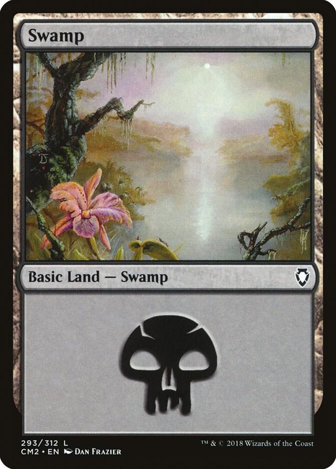 Swamp 293 card from Commander Anthology Volume II