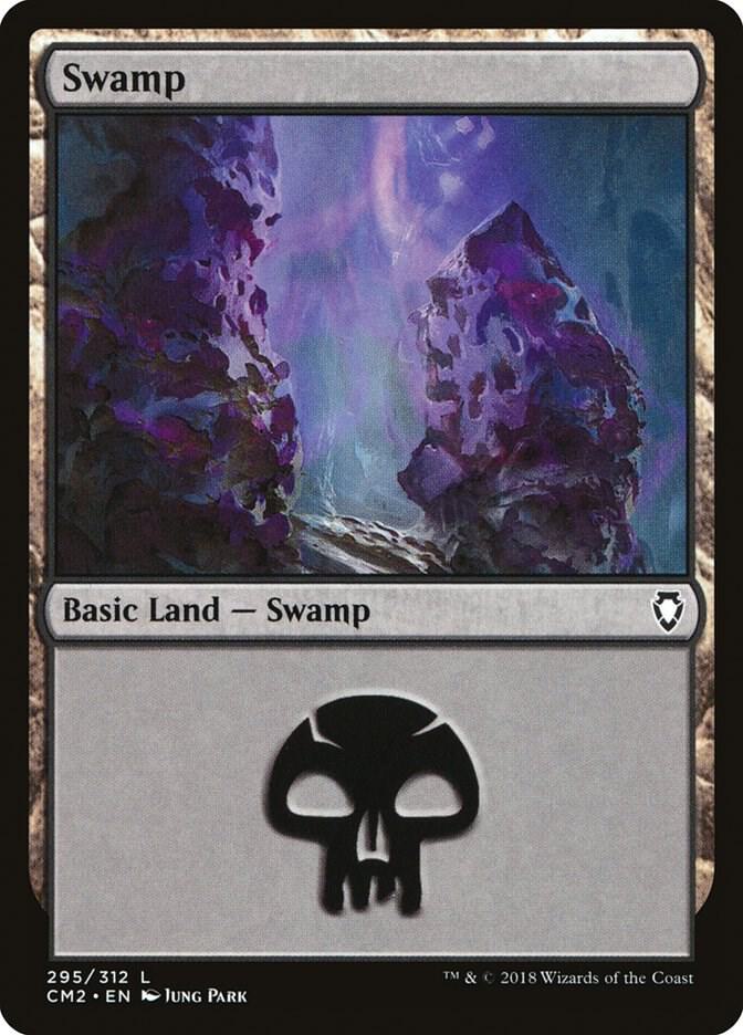 Swamp 295 card from Commander Anthology Volume II