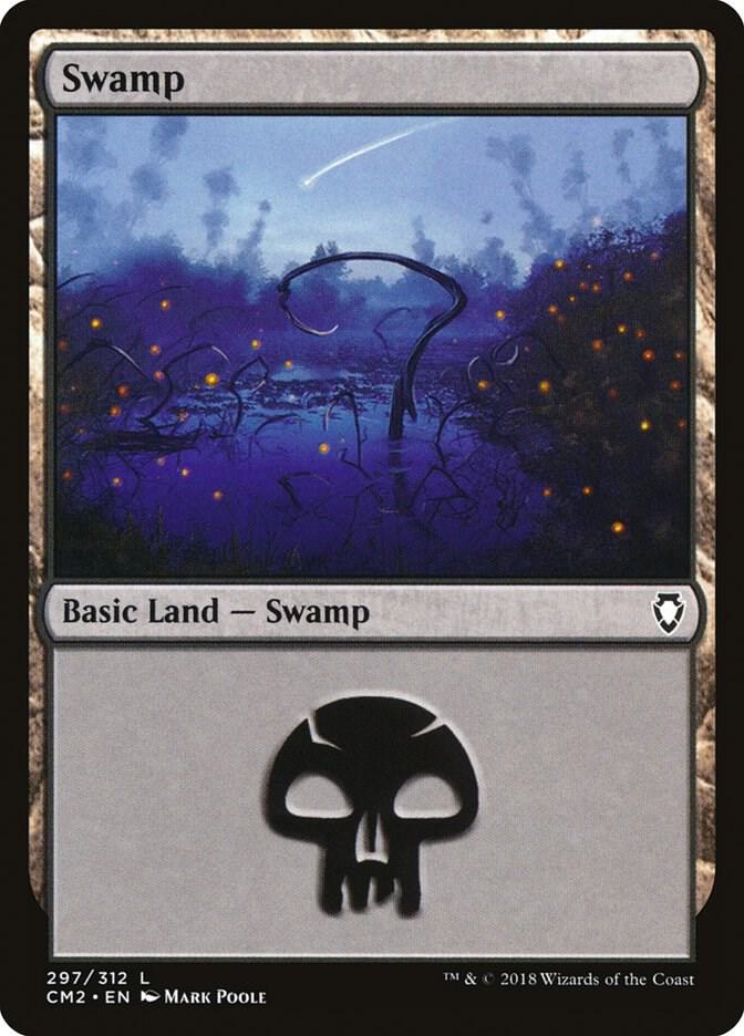 Swamp 297 card from Commander Anthology Volume II