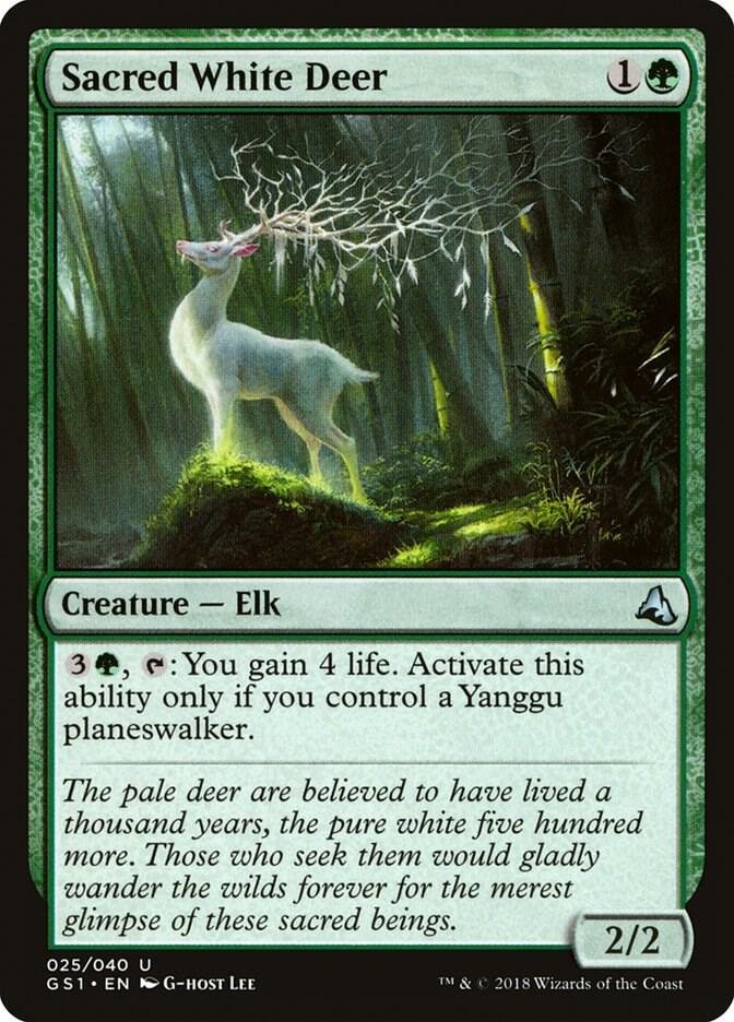 Sacred White Deer 25 card from Global Series Jiang Yanggu & Mu Yanling