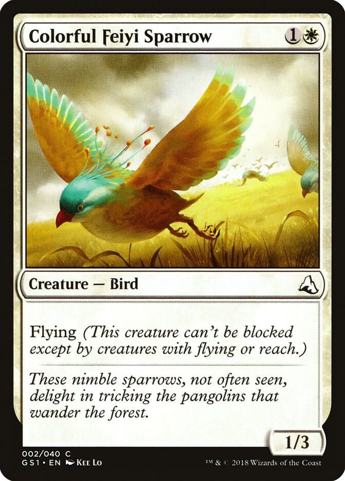Colorful Feiyi Sparrow 2 card from Global Series Jiang Yanggu & Mu Yanling