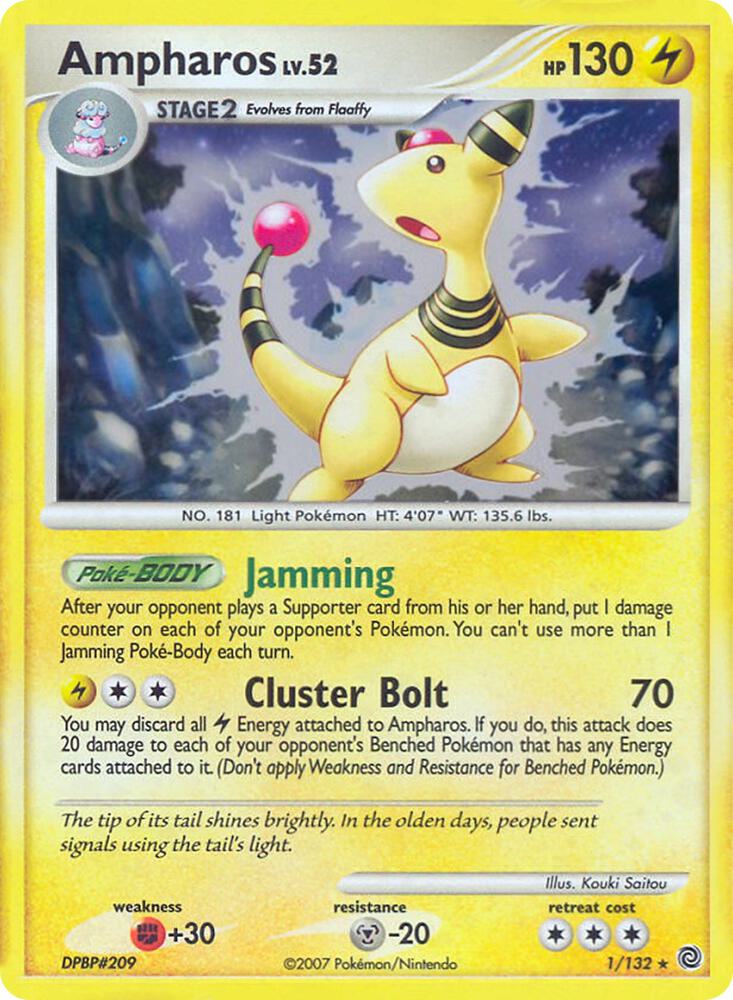 Ampharos - 1/132 (DP Secret Wonders) 001/132 card from Deck Exclusives