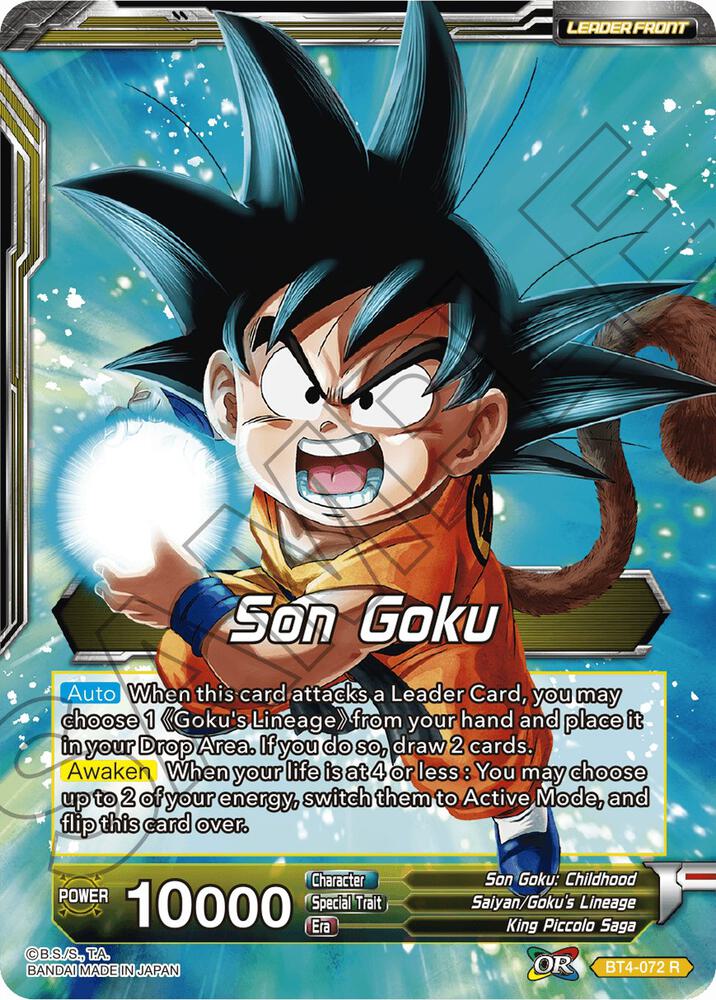 Son Goku // Legacy Bearer Son Goku BT4-072 card from Colossal Warfare