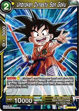 Unbroken Dynasty Son Goku BT4-079 card from Colossal Warfare